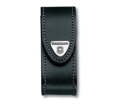 Чехол на ремень VICTORINOX для ножей 91 мм толщиной 2-4 уровня, кожаный, чёрный