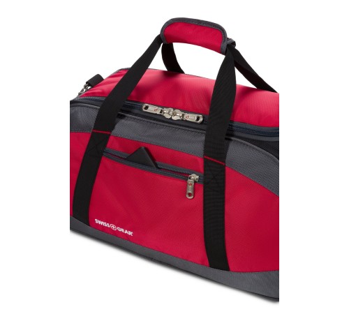 Сумка спортивная SWISSGEAR, красный/серый/чёрный, полиэстер 1200D, 52х25х30 см, 39 л