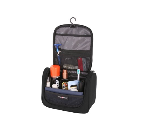 Несессер SWISSGEAR «TOILETRY KIT»,  дорожный, чёрный, 27х11х22 см
