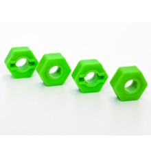 Пластиковые колёсные шестигранники 4 шт для Remo Hobby 1/8, тюнинг, зеленые