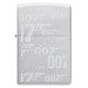 Зажигалка ZIPPO James Bond™ с покрытием Satin Chrome, латунь/сталь, серебристая, 38x13x57 мм