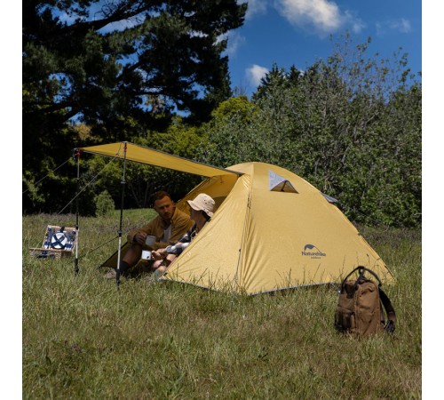 Палатка Naturehike P-Series NH18Z033-P трехместная темно-зеленая, 6927595783665