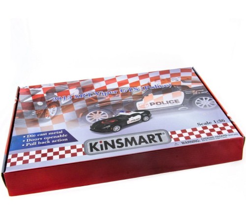Машина Kinsmart 1:40 SRT Viper Police в асс. инерция (1/12шт.) б/к