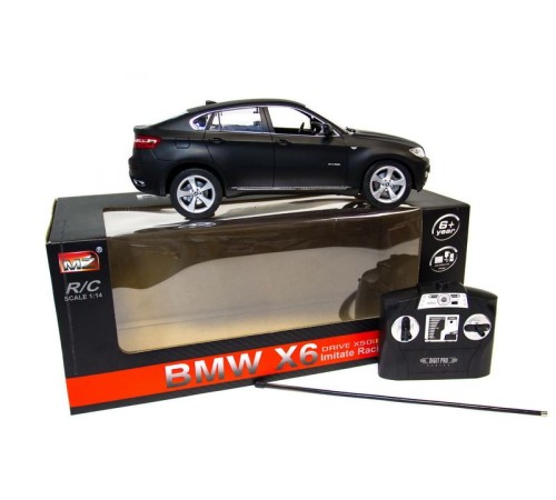 Р/У машина MZ BMW X6 2016M черный матов 1/14 + акб