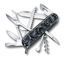 Нож перочинный VICTORINOX Huntsman Navy Camouflage, 91 мм, 15 функций, серо-синий камуфляж