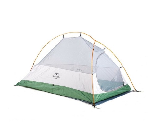 Палатка сверхлегкая Naturehike Сloud Up 1 Updated NH18T010-T, 210T  одноместная с ковриком, зеленая, 6927595730539