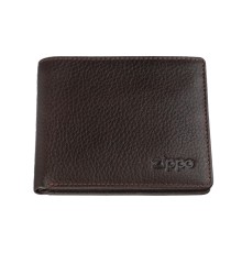 Портмоне ZIPPO, коричневый, натуральная кожа, 10,8×1,8×8,6 см
