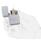 Зажигалка ZIPPO Classic с покрытием Satin Chrome™, латунь/сталь, серебристая, матовая, 38x13x57 мм