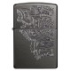 Зажигалка ZIPPO Classic с покрытием Gray, латунь/сталь, серая, матовая, 38x13x57 мм