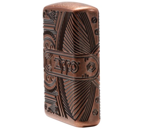 Зажигалка ZIPPO Armor™ с покрытием Antique Copper™, латунь/сталь, медная, матовая, 38x13x57 мм