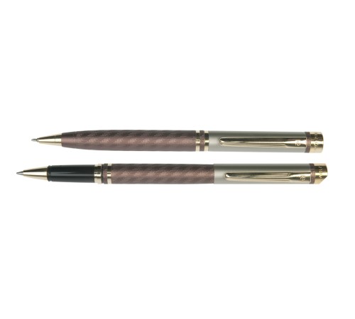 Набор Pierre Cardin PEN&PEN: ручка шариковая + роллер. Цвет - коричневый. Упаковка Е.