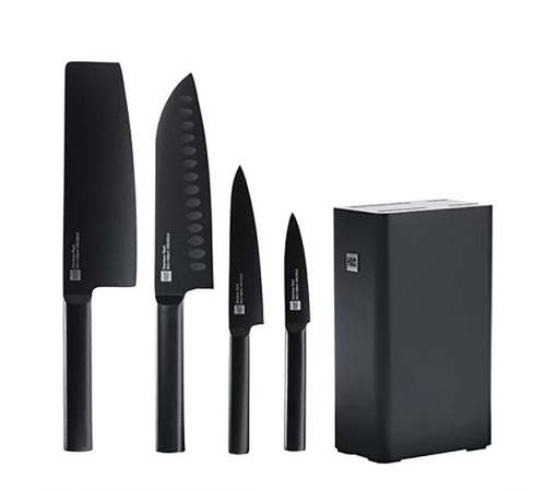 Набор из 4-х стальных ножей и подставки Xiaomi Huohou