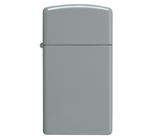 Зажигалка ZIPPO Slim® с покрытием Flat Grey, латунь/сталь, серая, матовая, 29x10x60 мм
