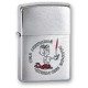 Зажигалка ZIPPO Мальчик, с покрытием Brushed Chrome, латунь/сталь, серебристая, матовая, 38x13x57 мм