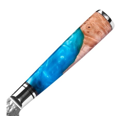 Нож универсальный из дамасской стали Keemake 5 Inch Utiity Knife, синий + бежевый
