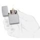 Зажигалка ZIPPO Classic с покрытием Chrome Arch, латунь/сталь, серебристая, матовая, 38x13x57 мм