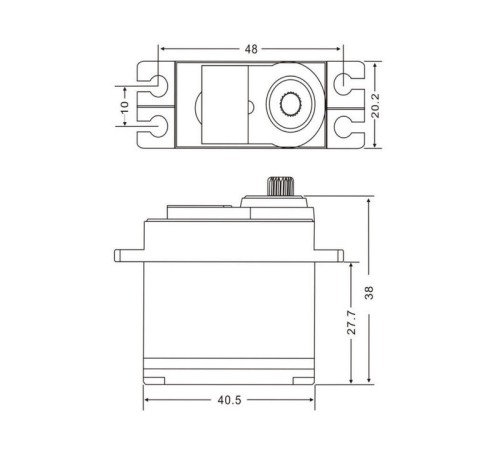 Сервомашинка аналоговая JX Servo PS-5515MG (55.6г/15.32/0.16/6V) стандартная