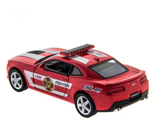 Машина Kinsmart 1:38 Chevrolet Camaro 2014 (Police/Fire) инерция (1/12шт.) б/к