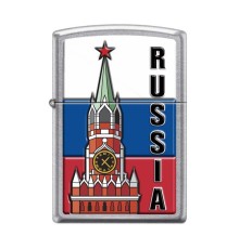 Зажигалка ZIPPO Московский кремль, с покрытием Street Chrome™, латунь/сталь, 38x13x57 мм