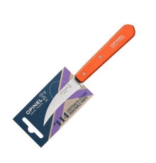 Нож для чистки овощей Opinel №114, деревянная рукоять, нержавеющая сталь, оранжевый, блистер, 001926
