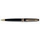 Шариковая ручка Waterman Expert Black GT. Корпус - лак,  детали дизайна: позолота