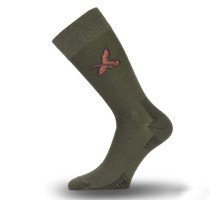 Термоноски Lasting LFSK 620 Cotton (Duck) Треккинг + Охота, зеленый с рисунком, размер S, LFSK620-S