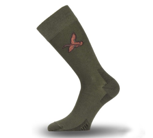 Термоноски Lasting LFSK 620 Cotton (Duck) Треккинг + Охота, зеленый с рисунком, размер L, , LFSK620-L