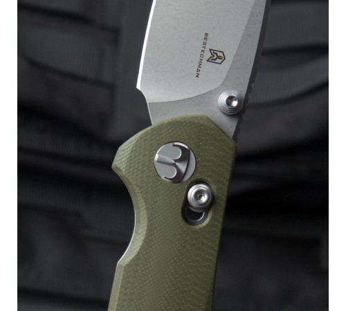 Нож Bestechman Ronan сталь 14C28N, рукоять G10 зеленая