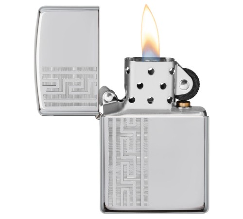 Зажигалка ZIPPO Classic с покрытием High Polish Chrome, латунь/сталь, серебристая, 36x12x56 мм
