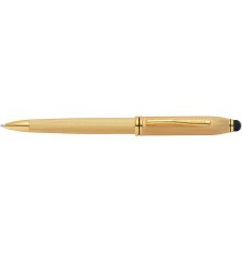 Шариковая ручка Cross Townsend Stylus со стилусом 8мм. Цвет - золотистый.