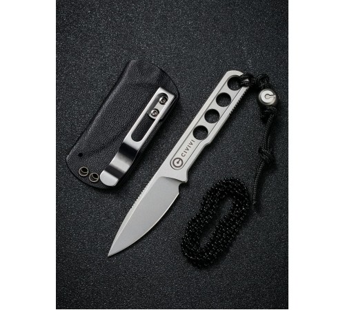 Нож CIVIVI Fixed Blade Circulus 10Cr15CoMoV Steel Stonewashed Ostap Hel Design