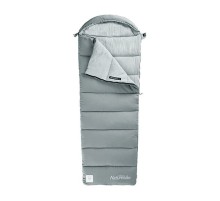 Мешок спальный конверт Naturehike NH20MSD02 с капюшоном серый, 6927595748138