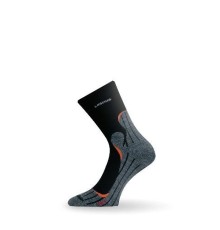 Носки Lasting TWW 900, microfiber+polypropylene, черный с серой вставкой, размер S, TWW900-S