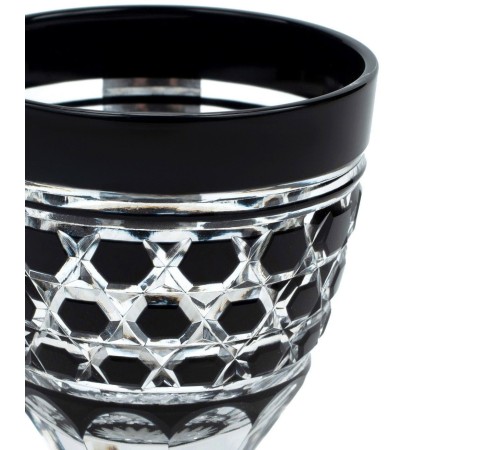 Рюмка TAJIMA GLASS с шестиугольным плетением 75 мл, черная