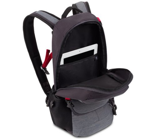 Рюкзак SWISSGEAR, серый, полиэстер, 24 х 15,5 х 46 см, 15,5 л