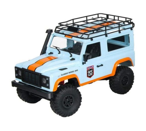 Радиоуправляемая машина MN MODEL английский внедорожник Defender  D90 (голубой) 4WD 2.4G 1/12 RTR