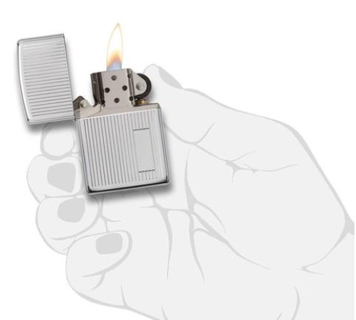 Зажигалка ZIPPO Classic с покрытием High Polish Chrome, латунь/сталь, серебристая, 38x13x57 мм