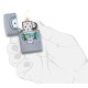 Зажигалка ZIPPO Skull Headphone с покрытием Street Chrome™, латунь/сталь, серебристая, 38x13x57 мм
