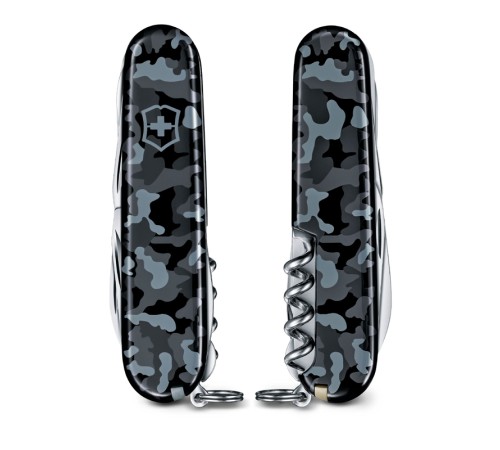 Нож перочинный VICTORINOX Huntsman Navy Camouflage, 91 мм, 15 функций, серо-синий камуфляж