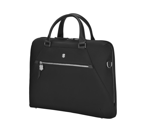 Портфель VICTORINOX Victoria Signature Briefcase, черный, нейлон/кожа, 42x13x30 см, 13 л