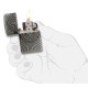 Зажигалка ZIPPO Armor® с покрытием Antique Silver, латунь/сталь, серебристая, матовая, 38x13x57 мм