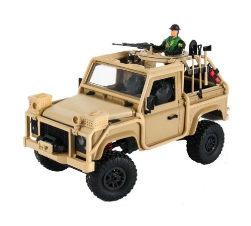 Радиоуправляемая машина MN MODEL англ. пикап Defender спецназ рейнджеров (песочн) 4WD 2.4G 1/12 RTR