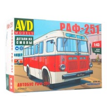 Сборная модель AVD Автобус РАФ-251, 1/43