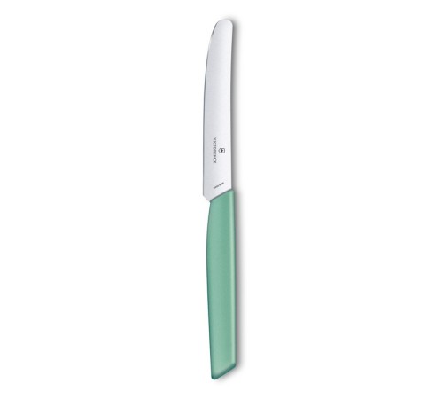 Нож столовый VICTORINOX Swiss Modern, лезвие 11 см с прямой кромкой, мятно-зелёный