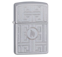 Зажигалка ZIPPO Labyrinth с покрытием Satin Chrome, латунь/сталь, серебристая, матовая, 38x13x57 мм
