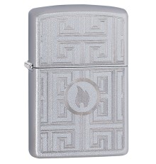 Зажигалка ZIPPO Labyrinth с покрытием Satin Chrome, латунь/сталь, серебристая, матовая, 38x13x57 мм