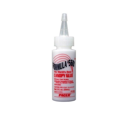 Клей ZAP Formula 560 CANOPY, гибкий, для склеив. прозрач. кабин, 59мл (btls.)