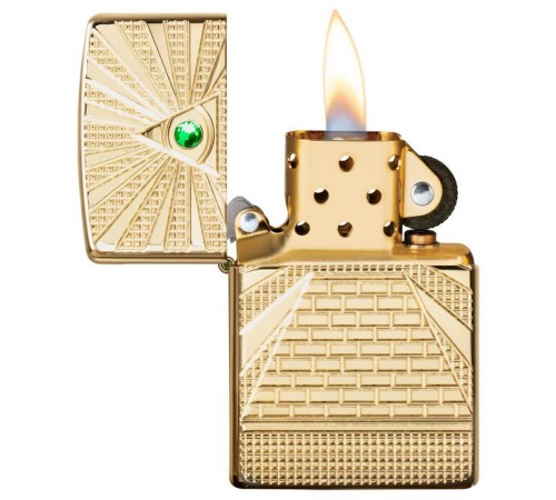 Зажигалка ZIPPO Armor™ с покрытием High Polish Brass, латунь/сталь, золотистая, 38x13x57 мм