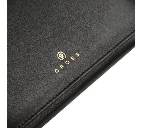 Кошелёк Cross Monaco Black, кожа наппа, гладкая, цвет чёрный, 20 x 11 x 2,5 см