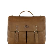 Портфель KLONDIKE RUSH «Louis»,натуральная кожа в коньячном цвете, 40 х 30 х 10 см